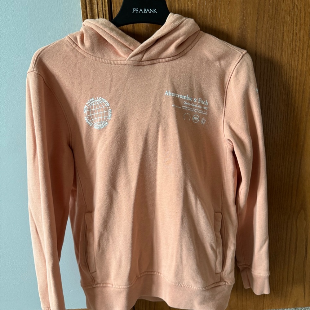 Abercrombie and Fitch Hoodie Pastel Pink Size Extra Small